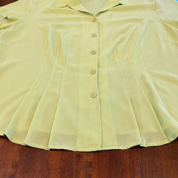 KC Studio Lime Green Careerwear Blouse Size XL - Picture 8 of 8